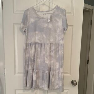 Casual Tie-Dye Short Sleeve Dress